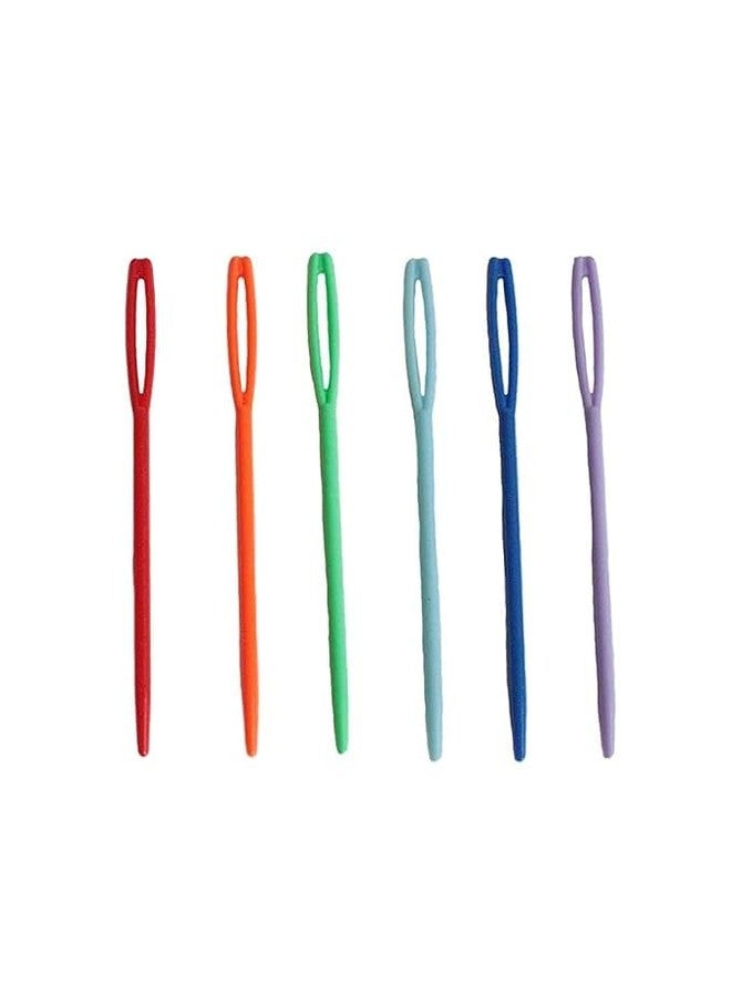 GEMSY إبر بلاستيكية كبيرة من جيمسي - عبوة من 8 إبر، إبر حياكة وغزل للتعلم، ربط آمن للأطفال - Image 5